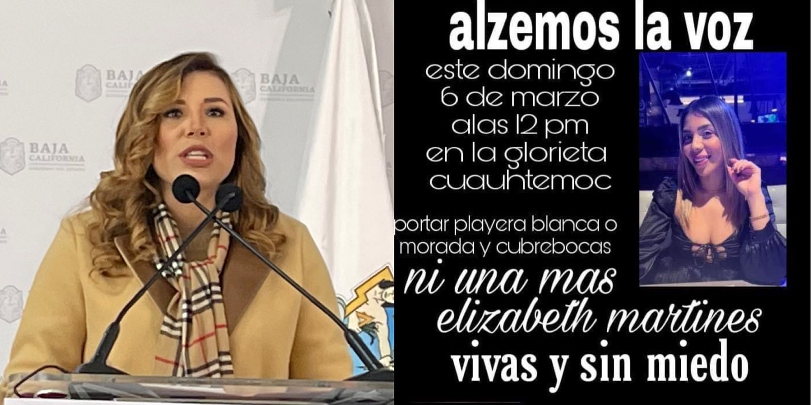 ”Las mujeres en BC no están solas” dice Marina del Pilar, a pesar de que los feminicidios van en aumento