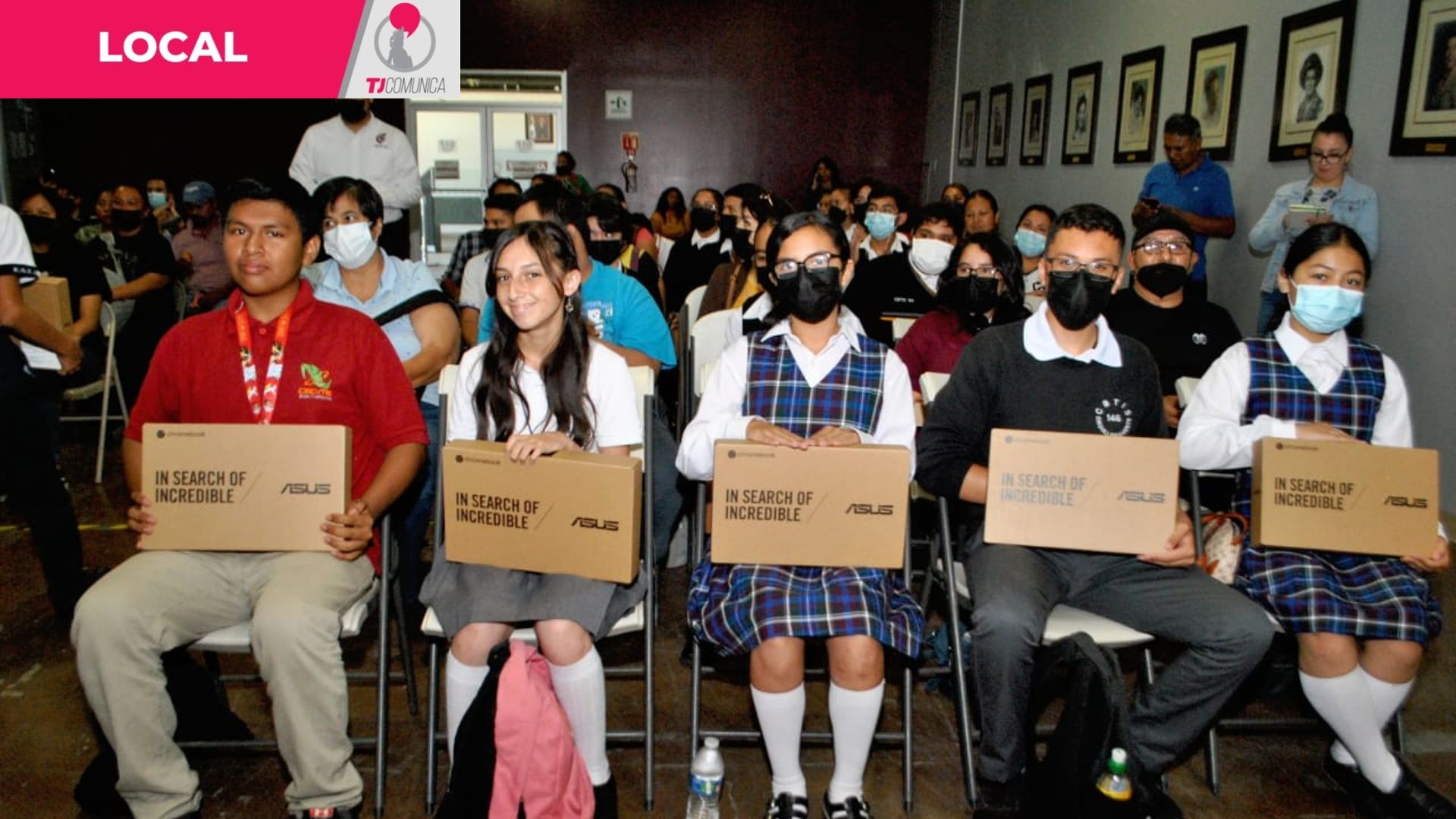 Invierte SDIF 283 mil 500 pesos en laptops para alumnos destacados