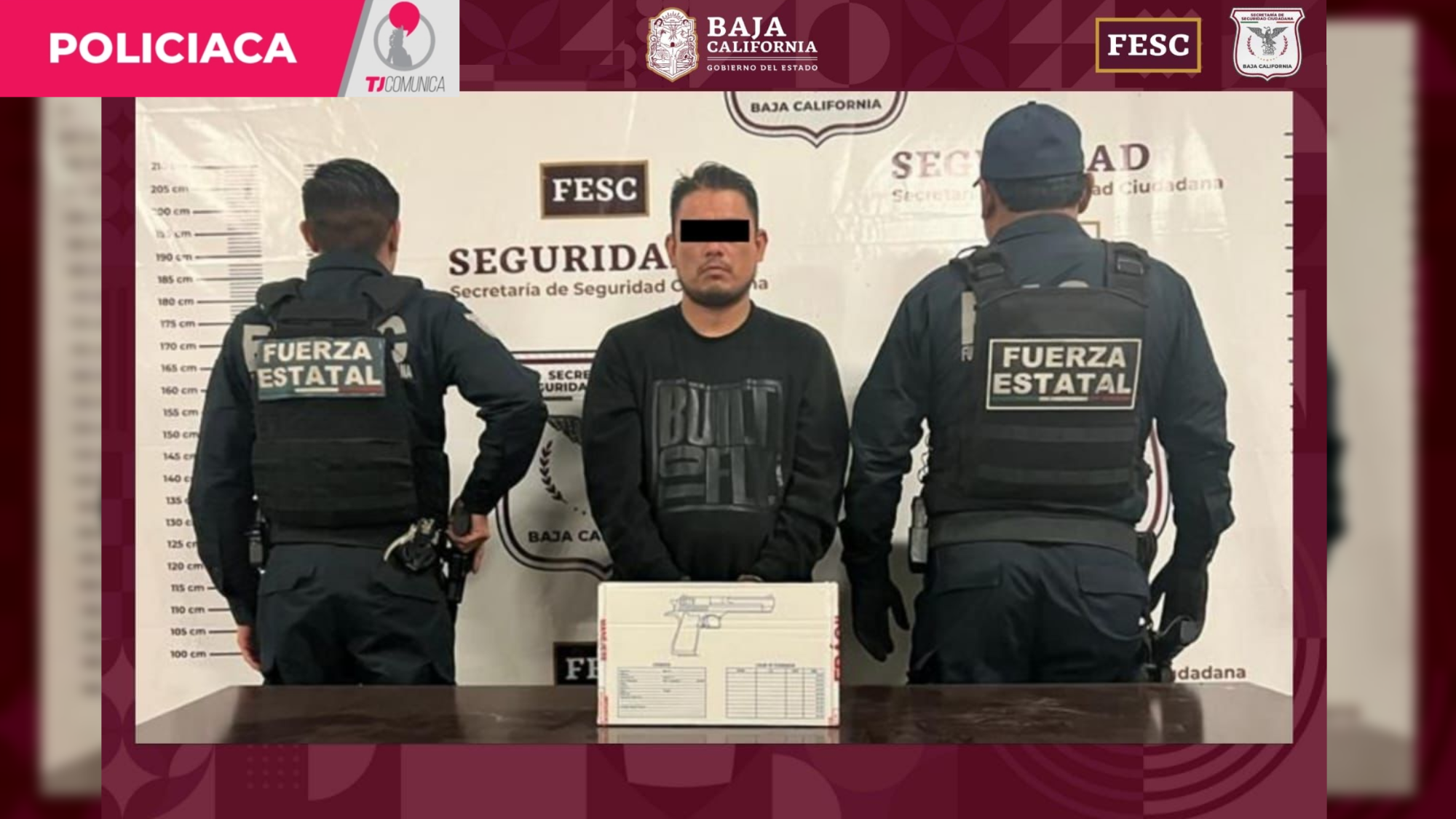 Detiene FESC a hombre armado en Tijuana