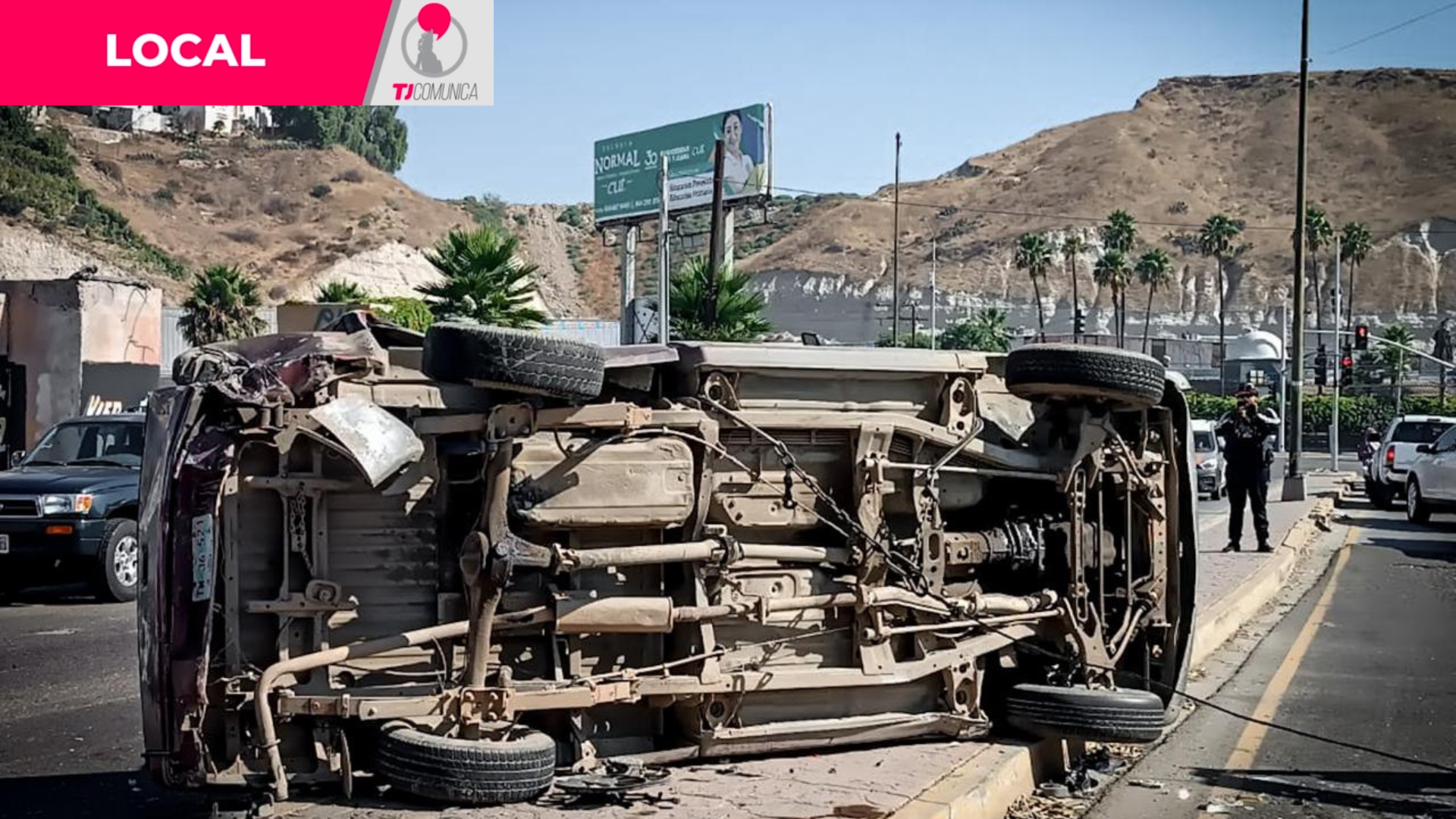 Aparatoso accidente vehicular tras presunta riña entre conductores