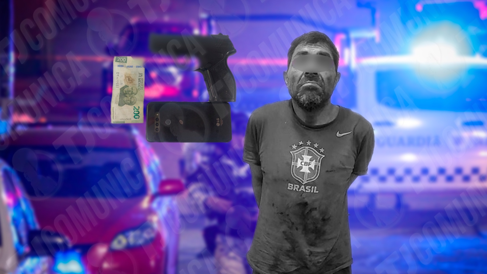 Robó celular y doscientos pesos a punta de pistola; lo captura la municipal