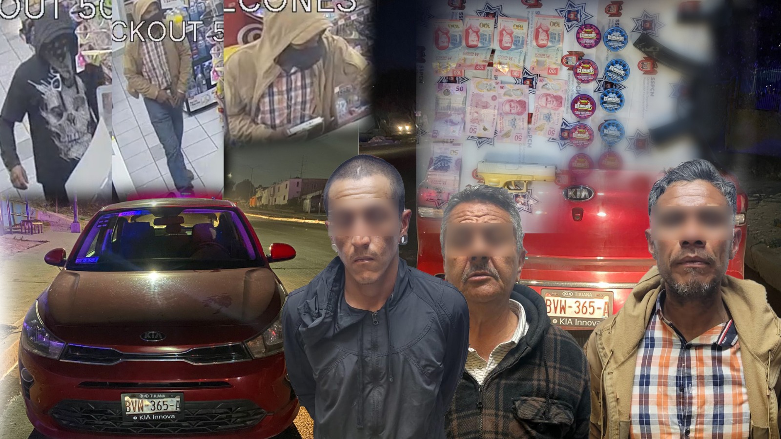 Asaltaban con MP5 y Glock de oro de utilería; los atora la municipal de Tijuana.