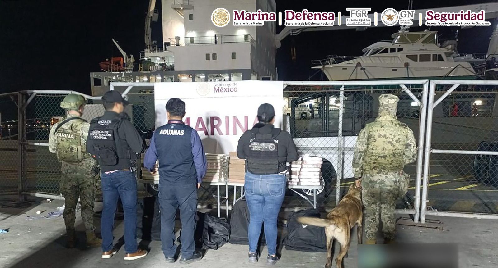 EN BAJA CALIFORNIA, SE ASEGURARON APROXIMADAMENTE 200 KILOS DE COCAÍNA QUE ESTABAN OCULTOS EN UN CONTENEDOR