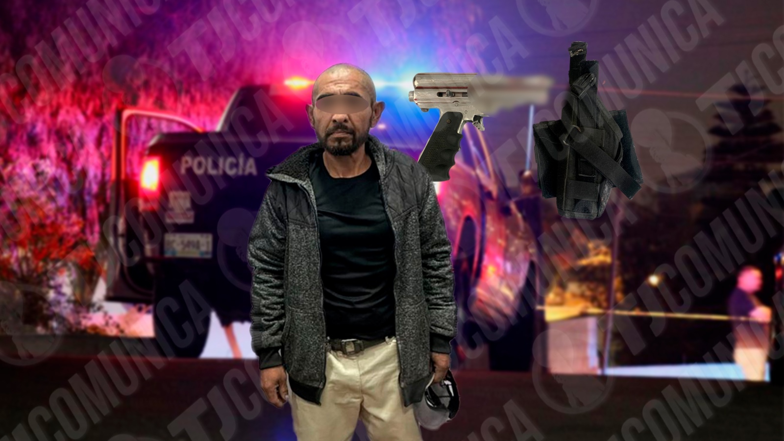 Unidad canina detiene a hombre por cargar con un arma de fuego en Tijuana.