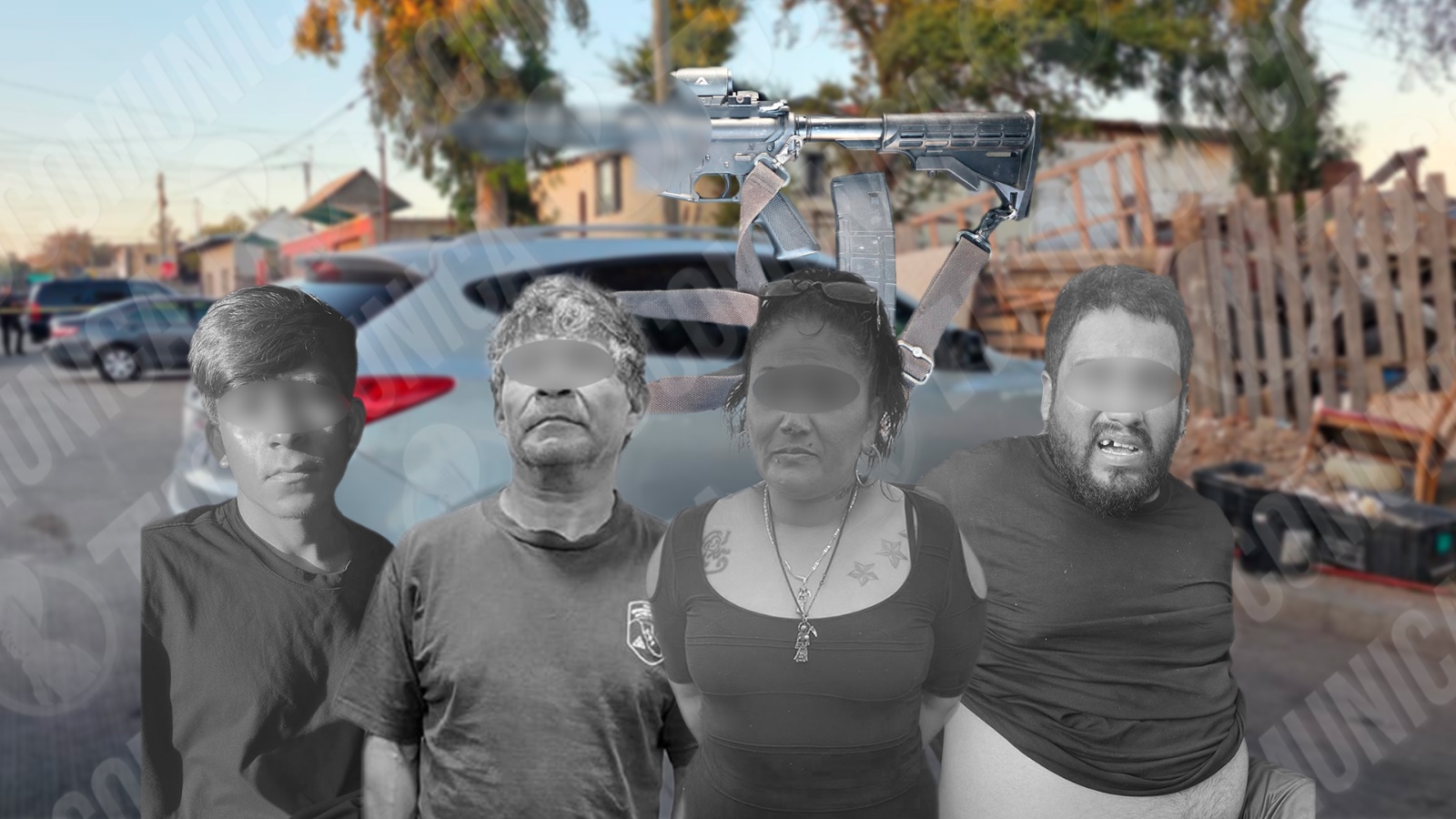 Policía Municipal los detiene con un fusil; lo habían utilizado para un ataque momentos antes.