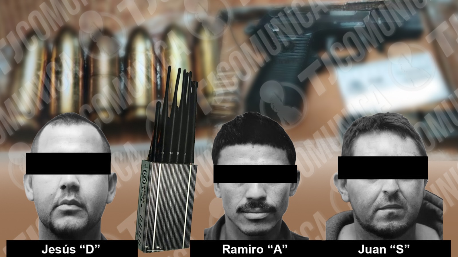 Condenan a más de 22 años de prisión a sujetos detenidos con metanfetamina y equipo táctico en Tlajomulco