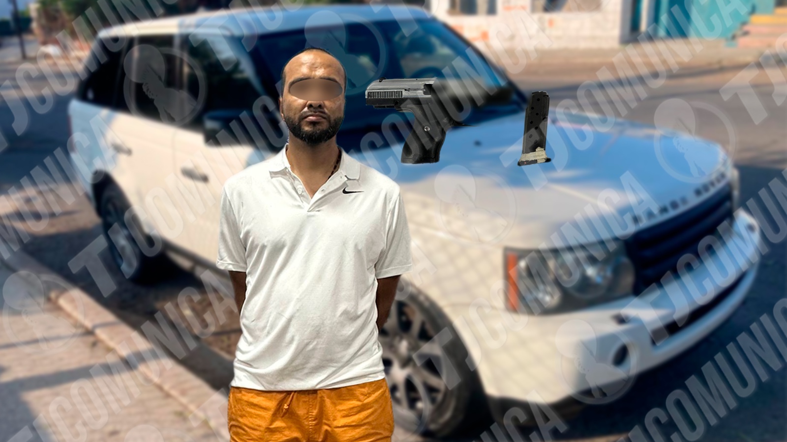 Cae roba carros en Tijuana por traer un arma en el portavaso.