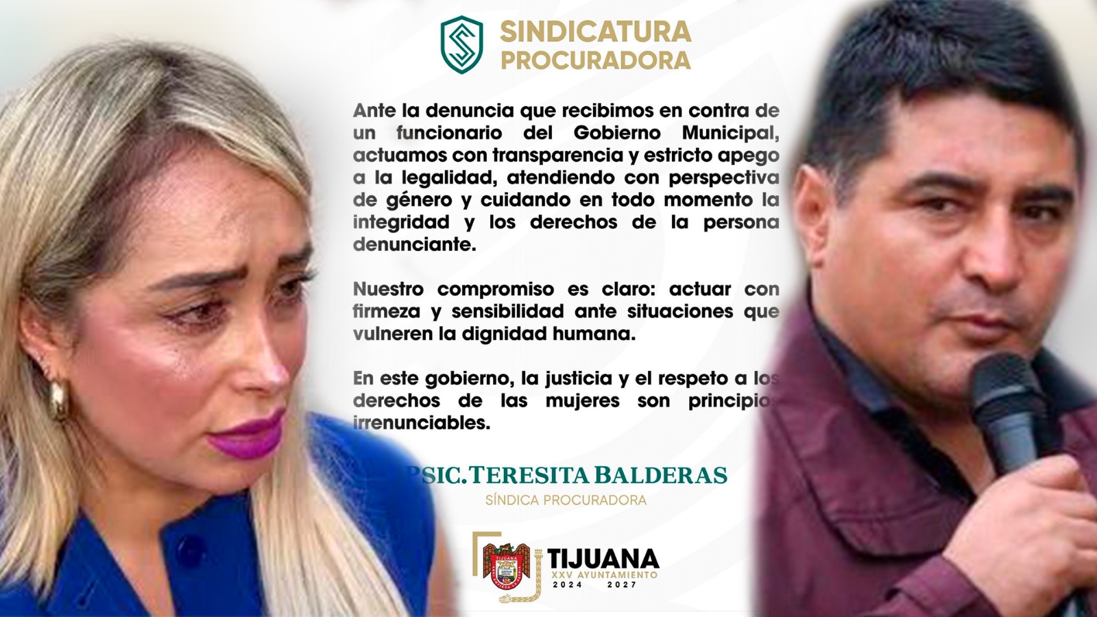 Teresita va por el “Terrible” Morales en caso de abuso sexual en el Palacio Municipal.
