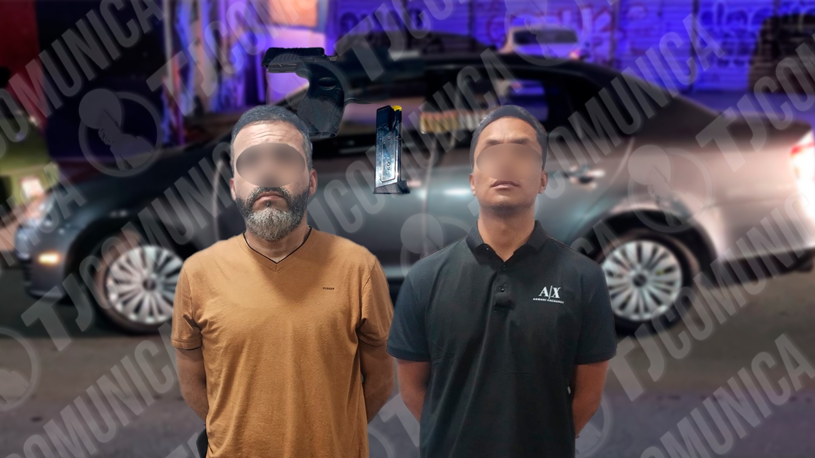 Detienen a dos hombres por portación de arm4 de fuego en Playas de Tijuana