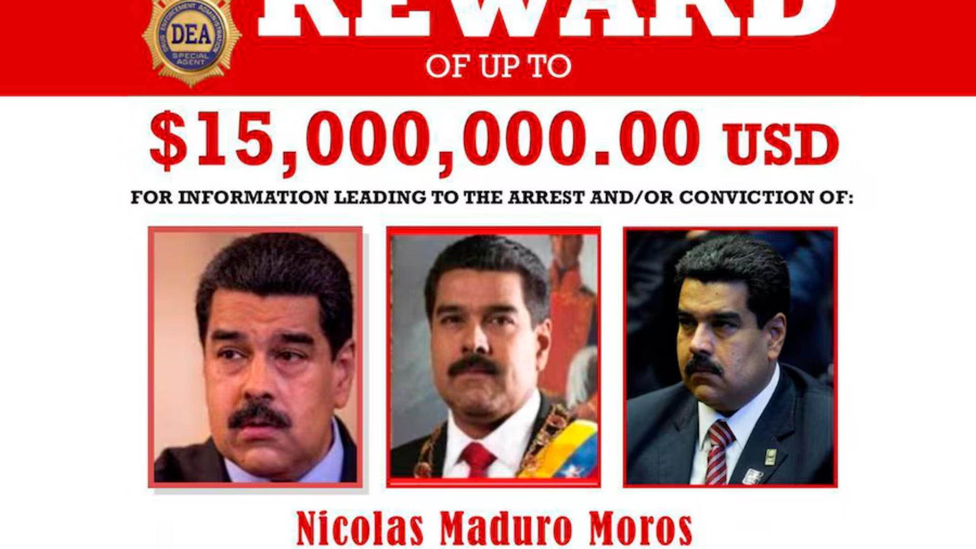 Ejército de Venezuela respalda a Maduro tras recompensa de EU por su captura.