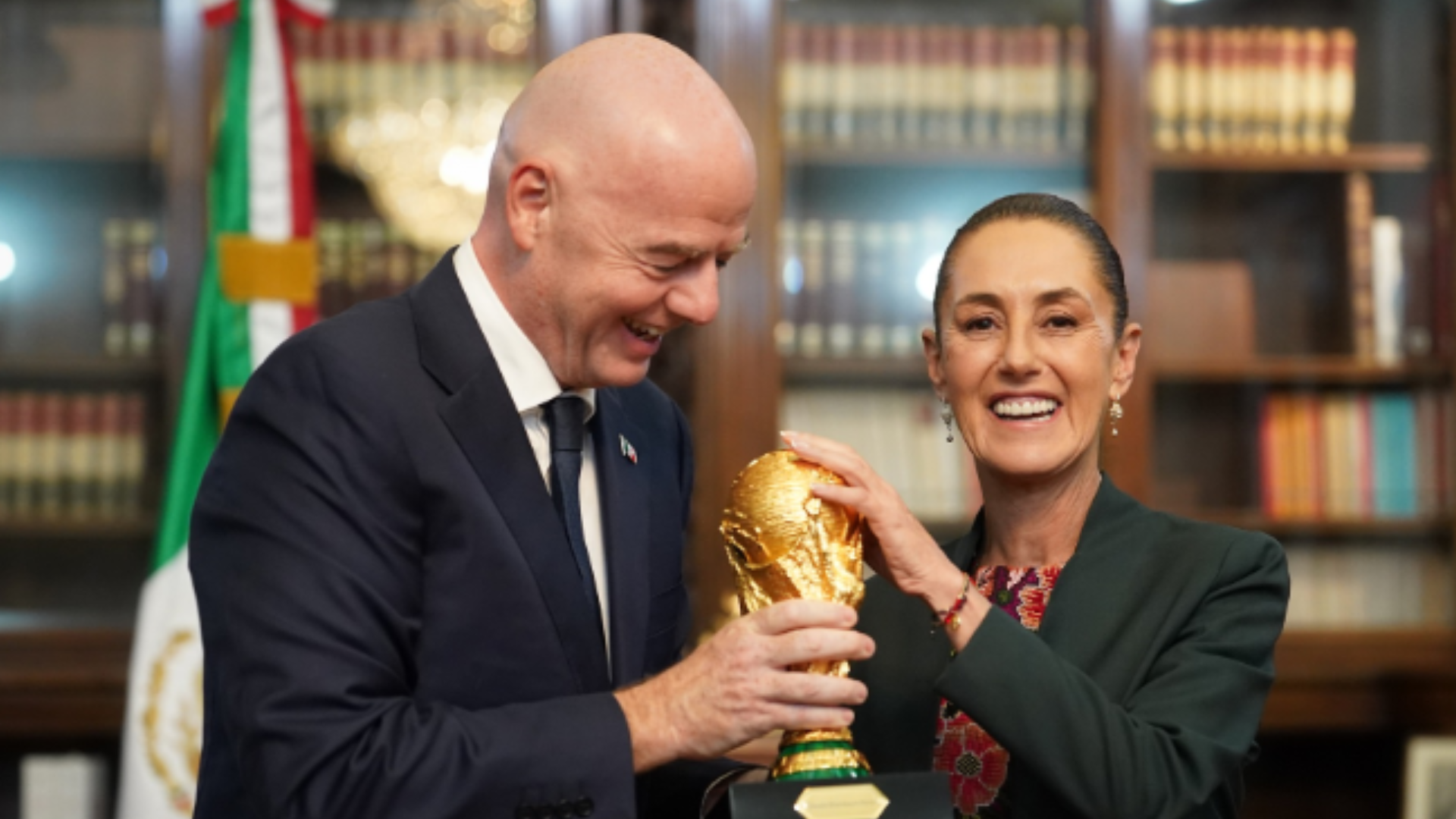 Claudia Sheinbaum recibió la visita del presidente de la FIFA