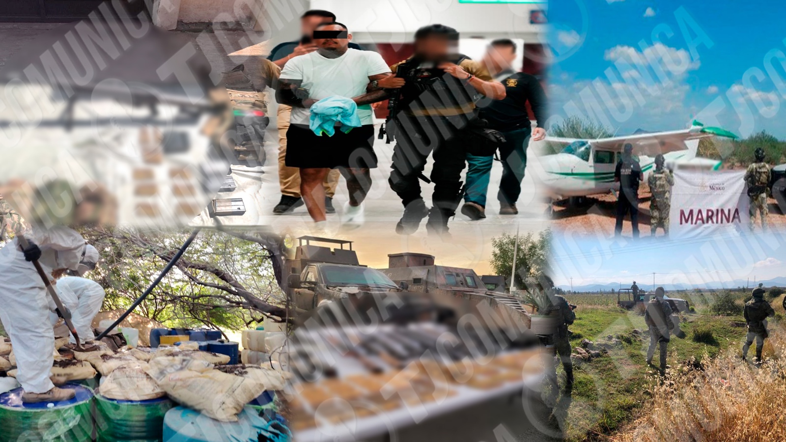 Al estilo de “El Señor de los Cielos” detienen una avioneta con sustancias ilícitas; en distintas acciones crean afectación de más de 500 MDP.