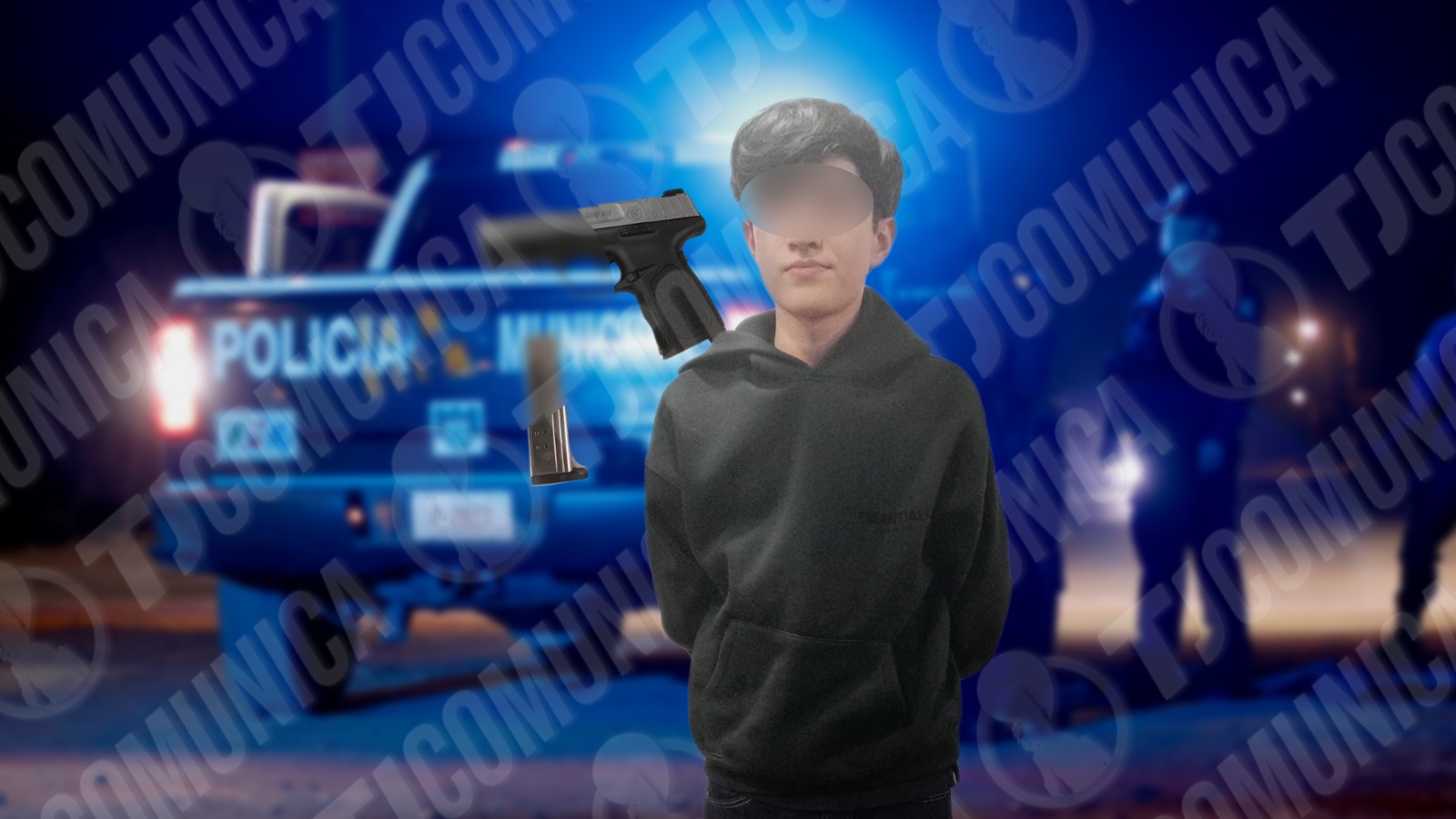 ¡De tan solo 15 años!, andaba de alusín en la Plaza Landmark con pistola fajada en la cintura