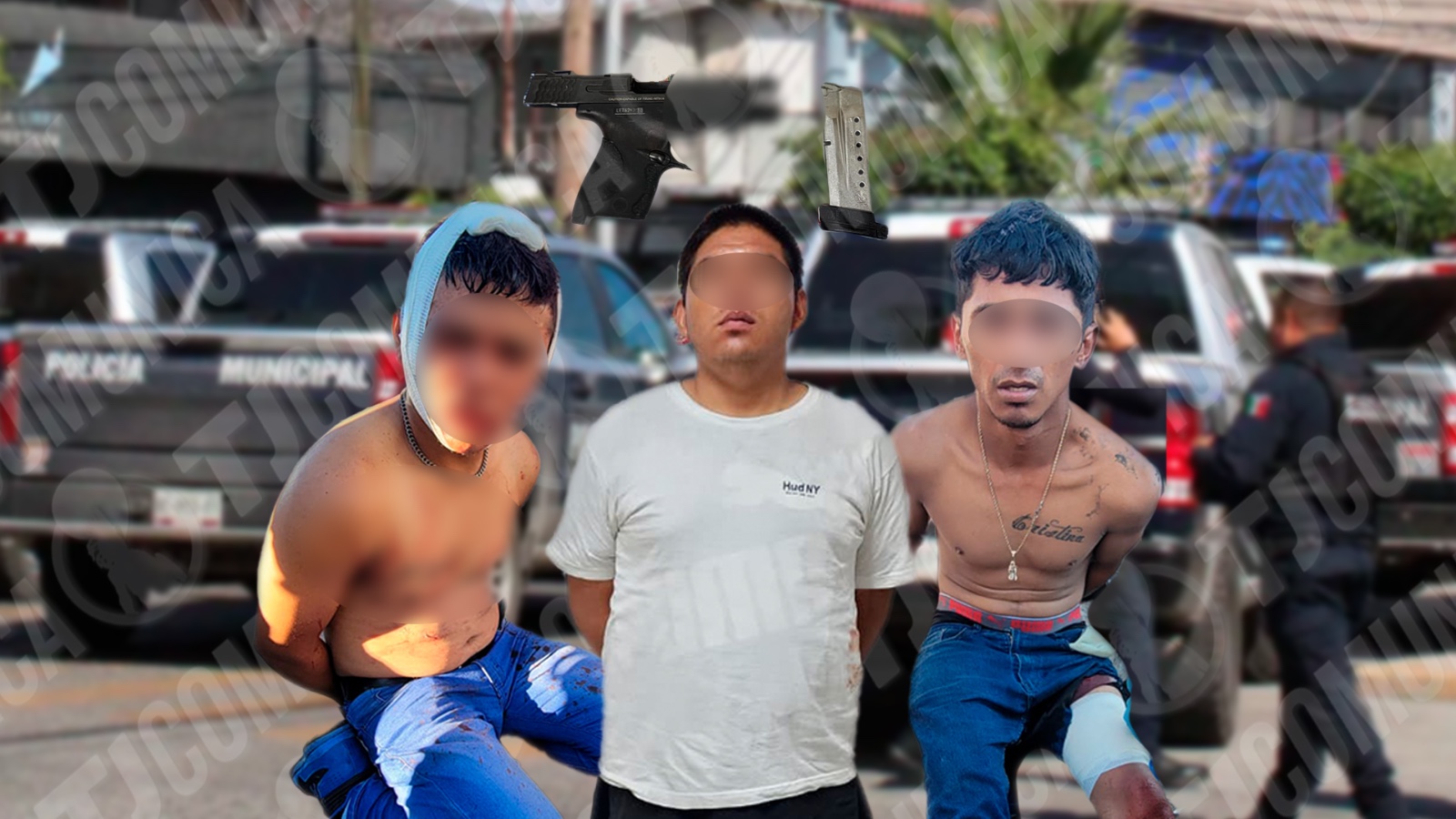 Tres detenidos tras ataque armado en Zona Centro