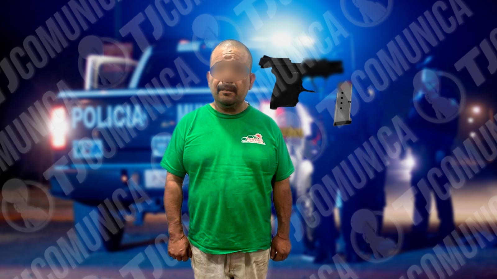 Municipal detiene al “Sami” por portación de arm4 de fuego en Zona Centro.