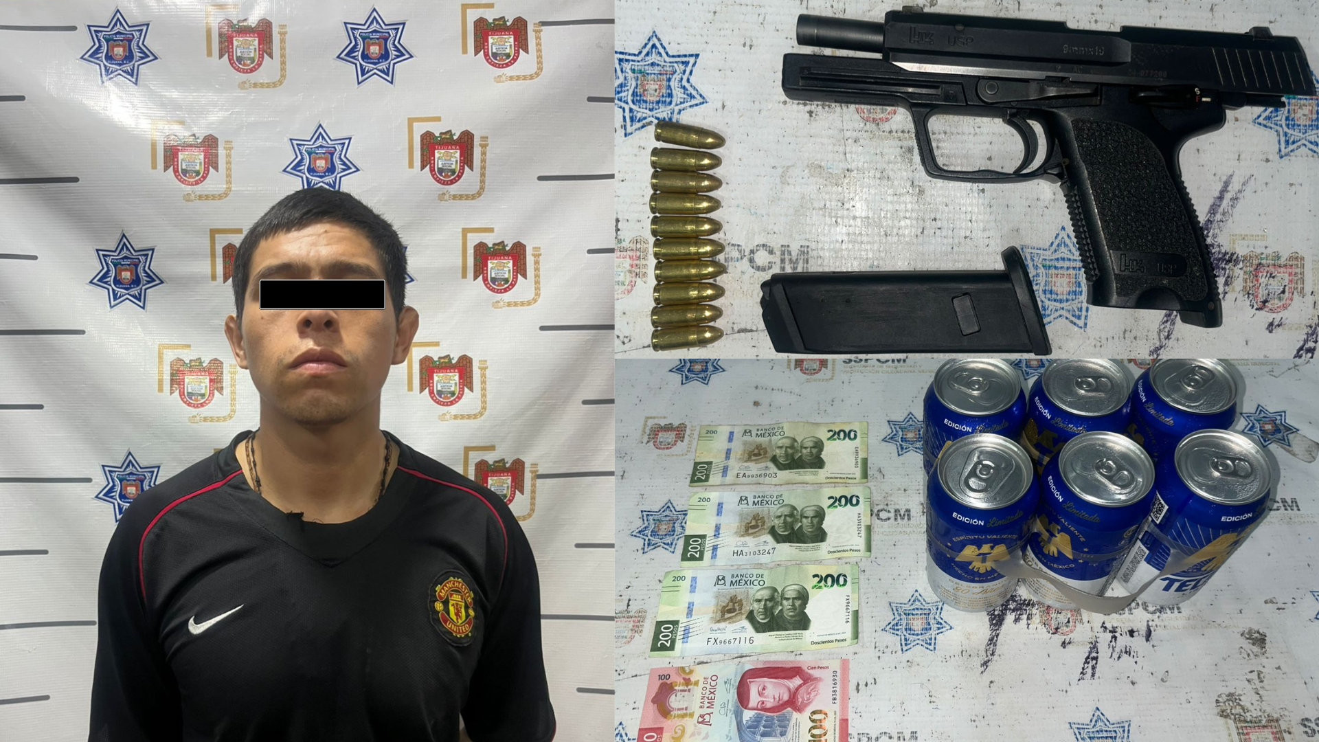 ¡Por un seis de Tecate! cae asaltante armado en la 20 de Noviembre