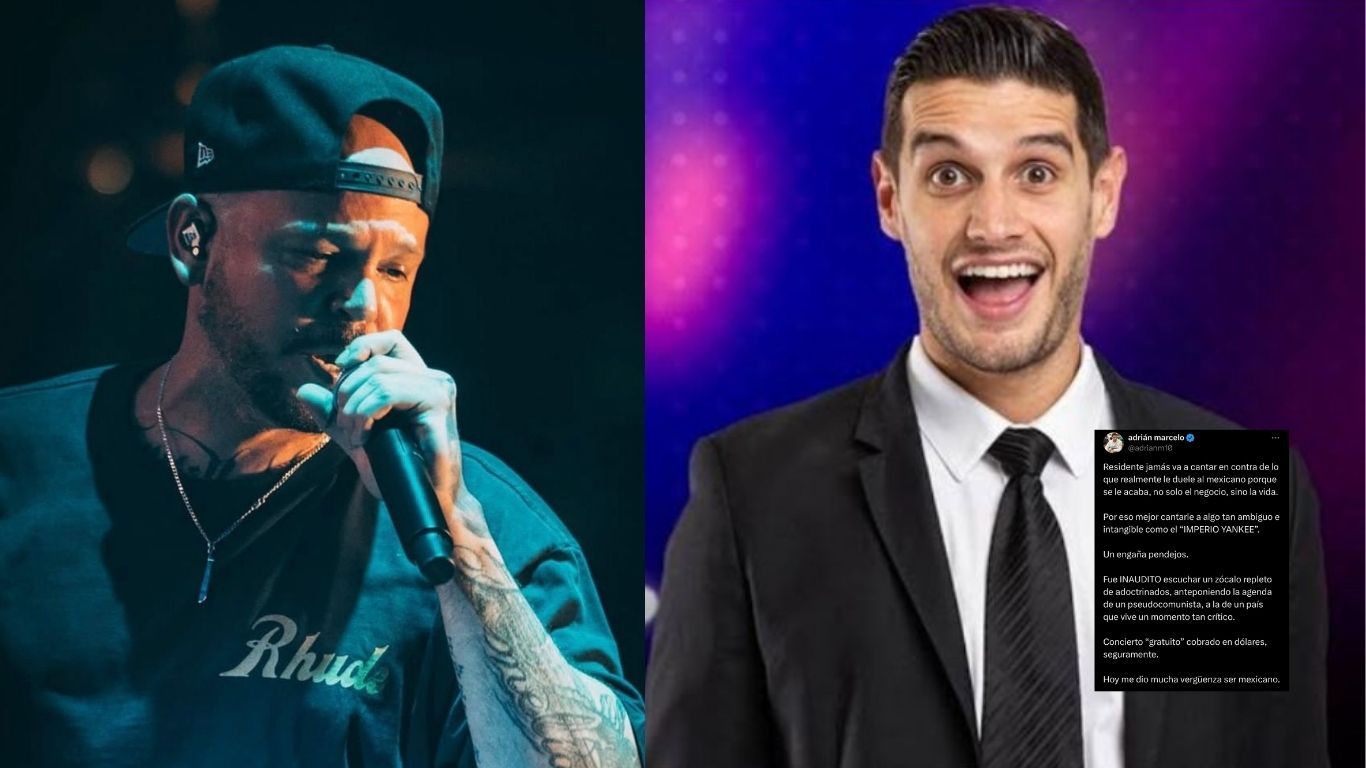 Adrián Marcelo genera polémica por arremeter contra Residente: “Un engaña pendejos. Hoy me dio vergüenza ser mexicano”.
