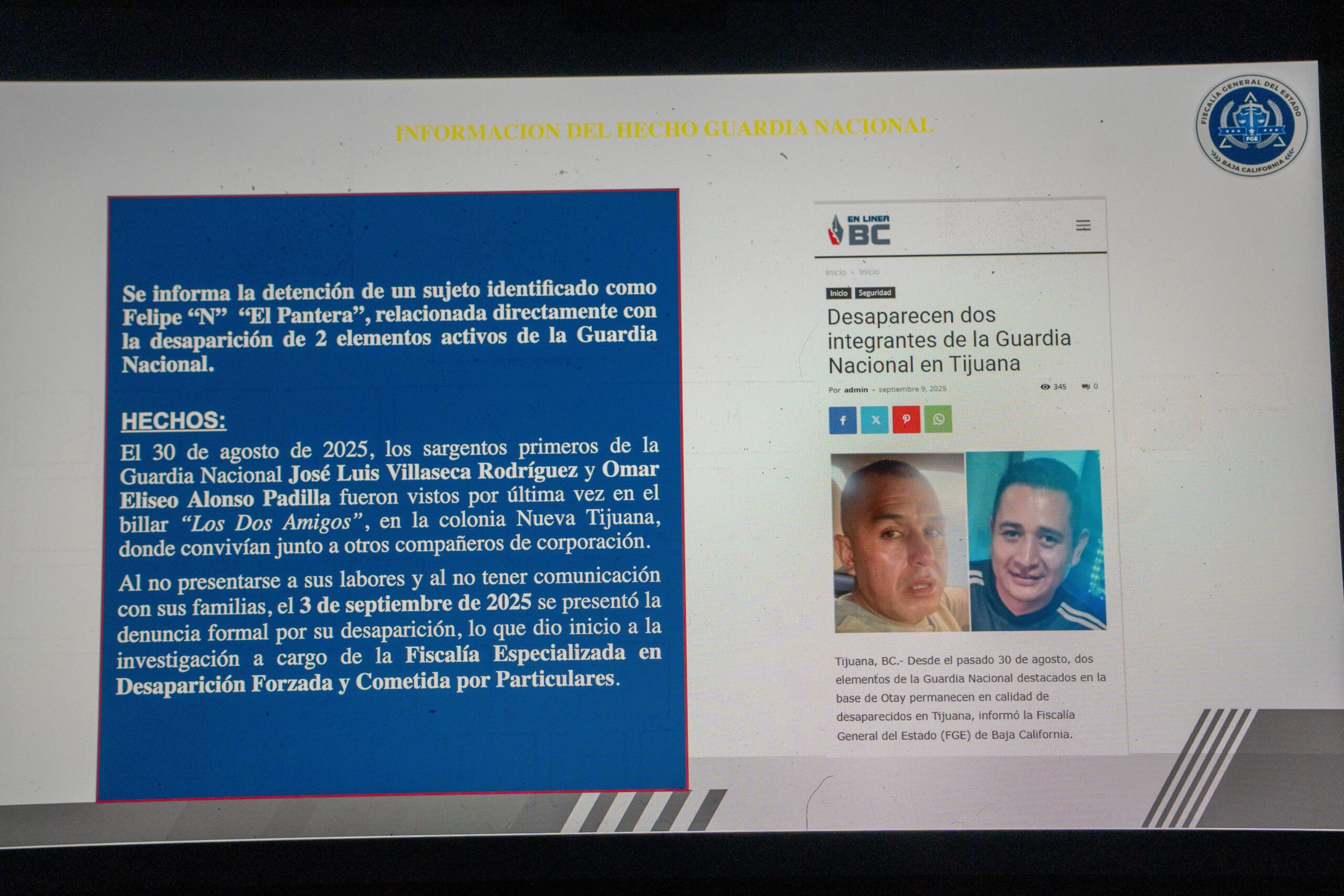 Detienen a “El Pantera” por desaparición de agentes de la Guardia Nacional