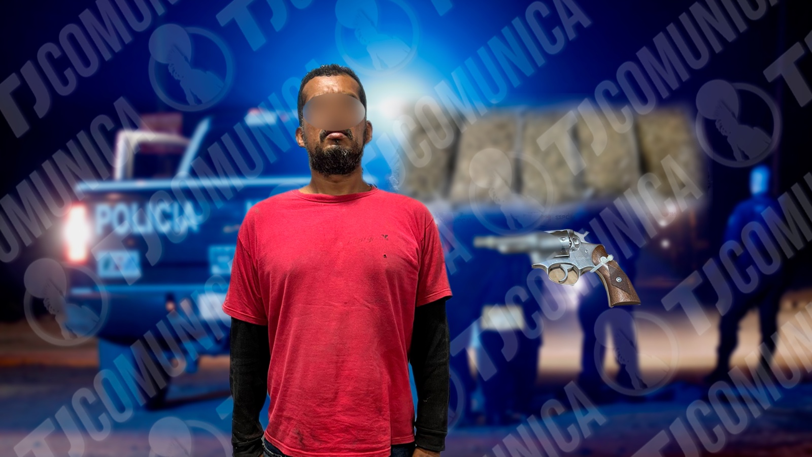 Detienen a dos hombres armados con droga vinculados a un cartel conocido en la colonia Parque Industrial Pacífico IV, Sánchez Taboada.