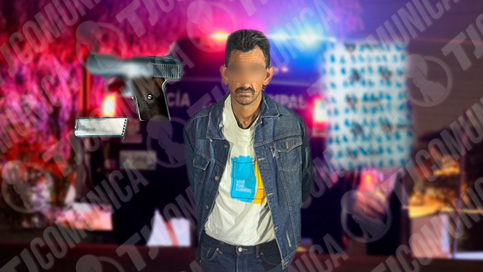 Unidad Táctica detiene a “tirador” armado con 100 envoltorios de cristal