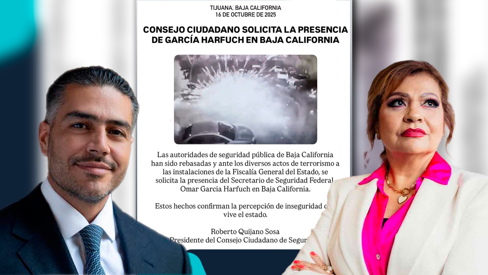 Consejo Ciudadano de Seguridad Pública de B.C hace un exhorto al Gobierno Federal.