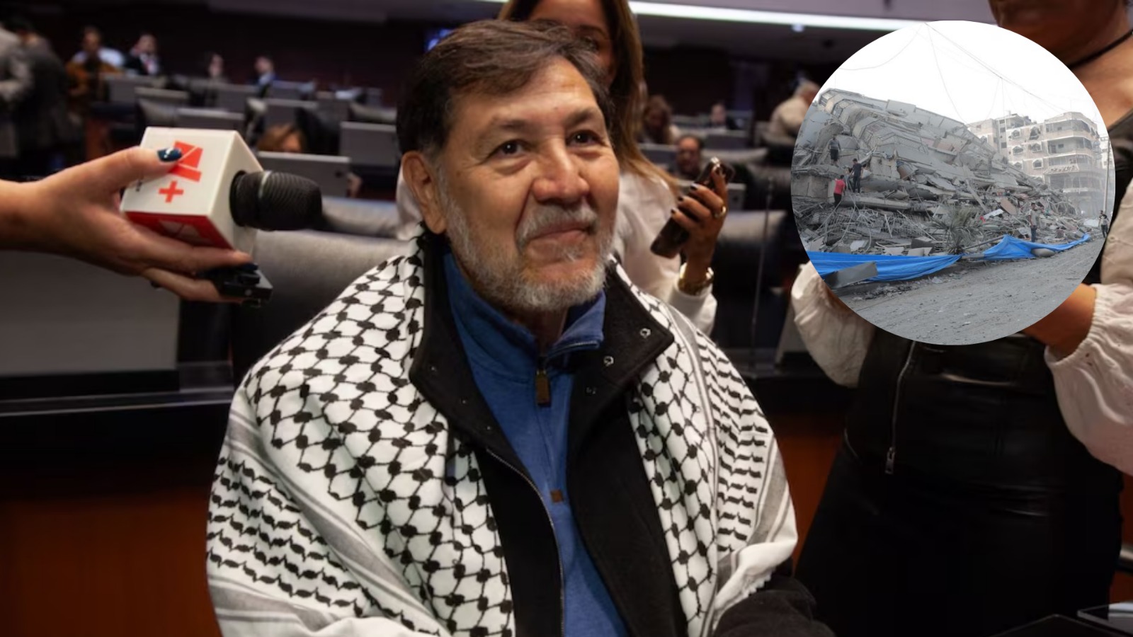 Noroña solicita licencia en el Senado para viajar a Palestina
