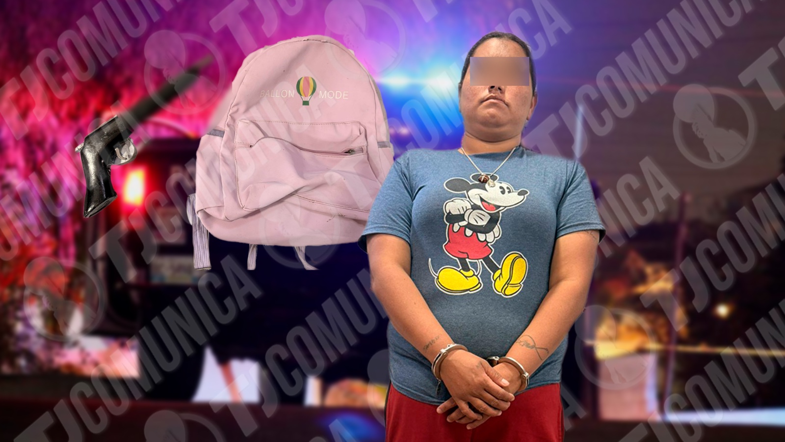 Detienen a mujer bélica con pistola de Piratas del Caribe