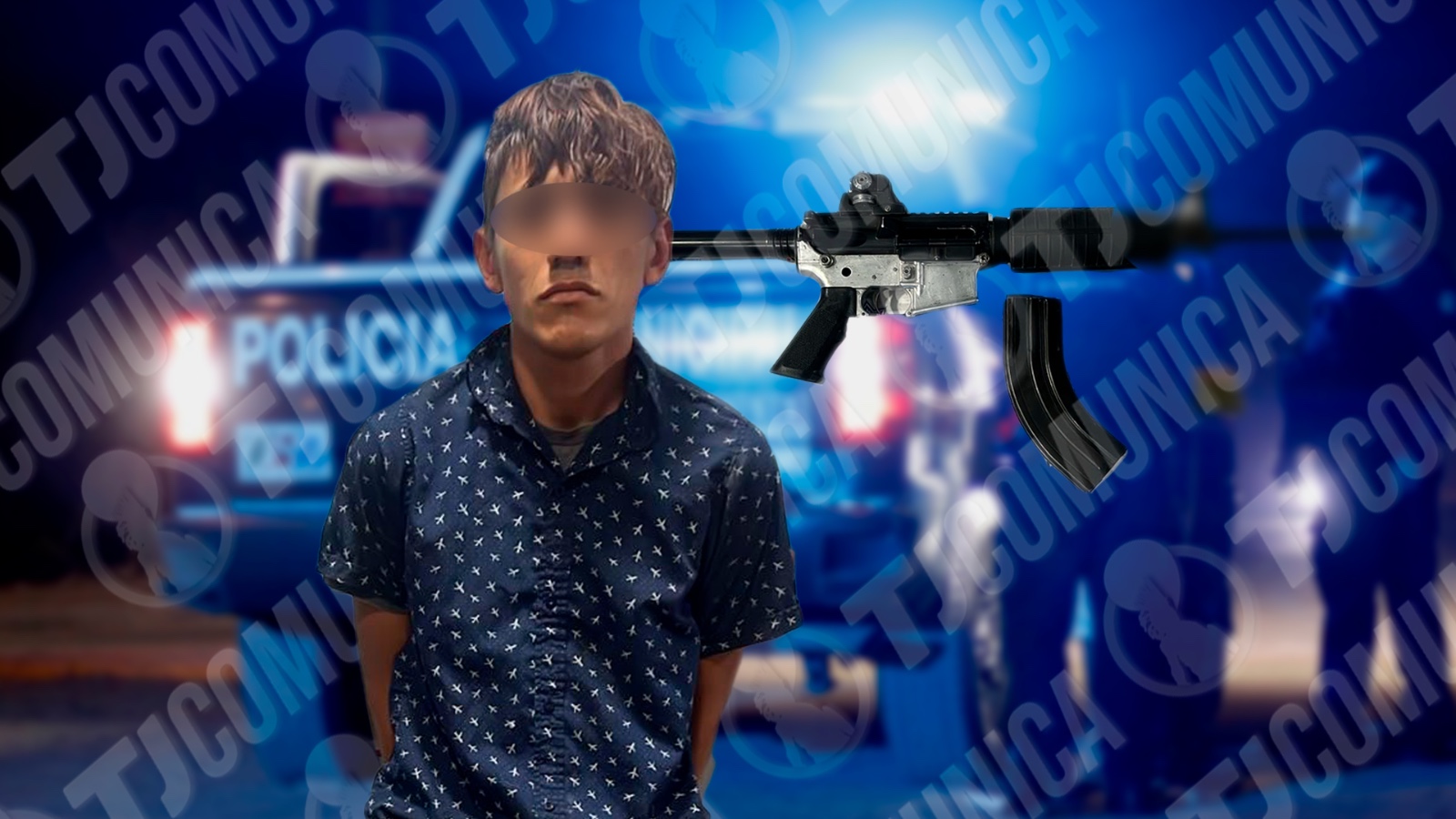 Detienen a “El Cadáver” con larga, según él se la encontró en un lote baldío