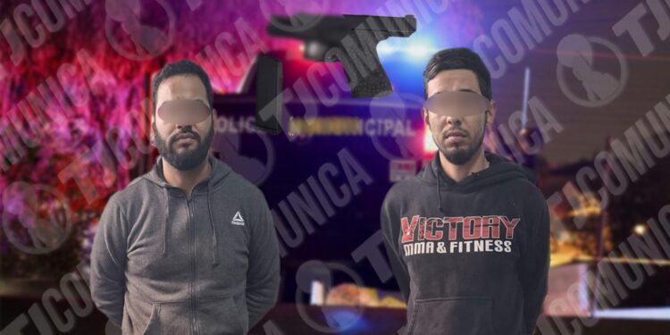 Cae pareja armada con pistola Glock en Tijuana