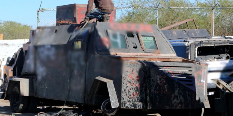 FGR LLEVA A CABO LA DESTRUCCIÓN DE 22 VEHÍCULOS CON BLINDAJE ARTESANAL