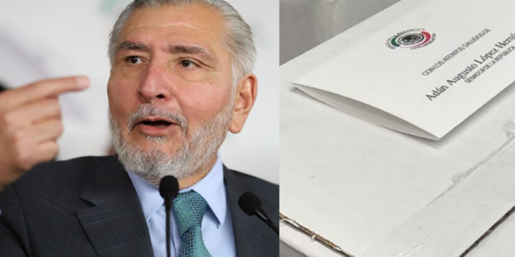 Adán Augusto se disfrazó de Santa y regaló a senadores libro de AMLO “Grandeza”: Gasto de más de 7.5 millones de pesos