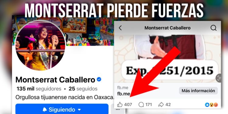 Montserrat Caballero pierde fuerza en redes sociales
