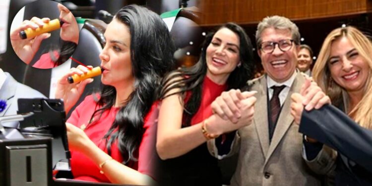 ¿Coherencia o doble moral? Diputada de Morena va contra vapeadores y en plena Cámara aparece vapeando