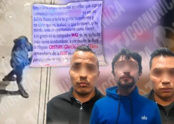 Municipal atora a tres por colocar narcomanta en Parque Reforma