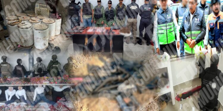 Aseguran armas, explosivos y droga en operativos federales