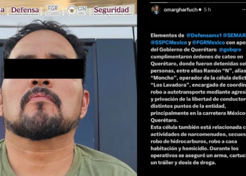 Detienen a ‘El Moncho’ presunto operador de ‘Los Lavadora’ vinculado al robo de autotransporte