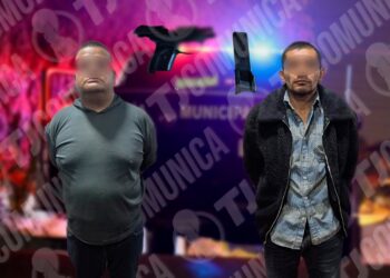 Policía Municipal de Tijuana detuvo a dos hombres armados con narcomensaje dirigido a “tiradores” en la Libertad