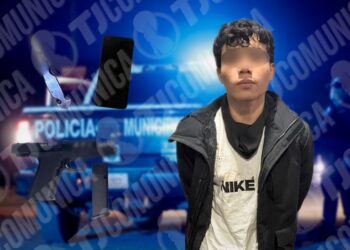 Policía Municipal de Tijuana detiene menor por cobro de piso y asalto a mano armada