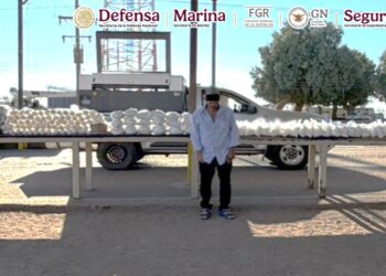 EN SONORA, AUTORIDADES FEDERALES DETUVIERON A UN HOMBRE QUE TRANSPORTABA MÁS DE 200 KILOS DE METANFETAMINA