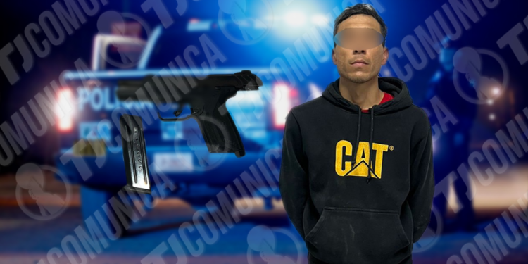 Detienen a hombre por portación de arma de fuego en la colonia Capistrano