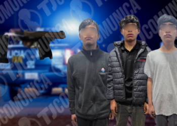 Detienen a tres menores con arm4 de fuego y cartuchos de uso exclusivo del Ejército, en la colonia Sánchez Taboada