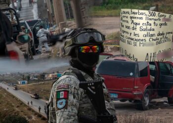 Hallan a tres hombres sin vida dentro de un vehículo en la colonia El Roble; en los cuerpos dejaron mantas amenazantes a grupos rivales
