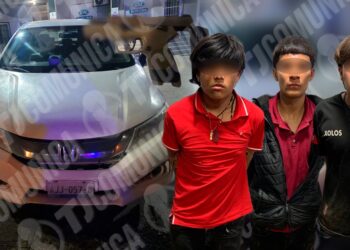 Tres adolescentes, a punta de pistola, amenazaron y robaron un vehículo a un conductor de Uber; fueron detenidos por la Policía Municipal de Tijuana