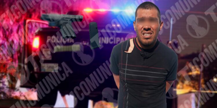 Policía Municipal de Tijuana detiene a hombre armado con pistola Glock en Rancho Las Flores