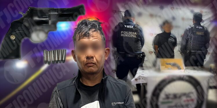 Policía Municipal detiene a asaltante con revólver tras robo