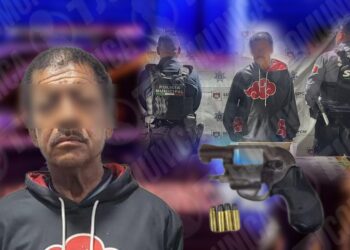 Municipales atoran a sujeto con revólver en la Zona Centro