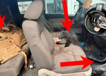 FESC decomisa vehículo; al interior había un “cuerno de chivo”, una granada de fragmentación, kilos de marihuana y chalecos balísticos