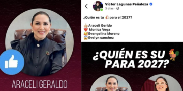 Araceli Geraldo al frente en encuesta rumbo al 2027