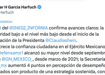 Baja percepción de inseguridad en México, destaca García Harfuch