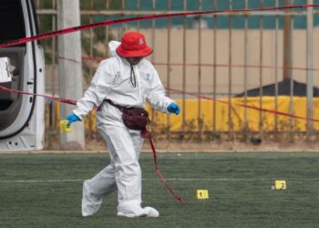 Hallazgo en cancha de fútbol de la unidad deportiva Salvatierra
